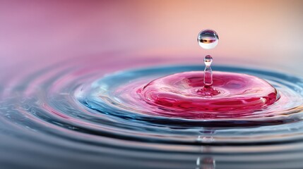 Vibrant water droplet impact