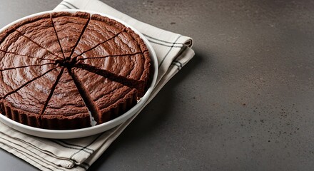 Delicious Chocolate Cake Slices on Plate.
