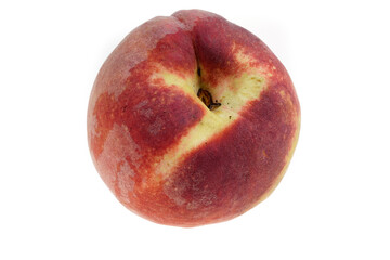 Peaches on a white background