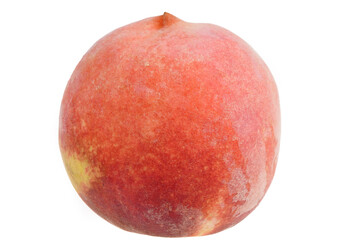 Peaches on a white background