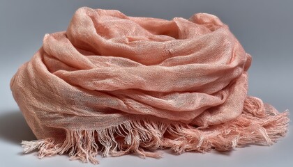 Peachy scarf, draped and soft