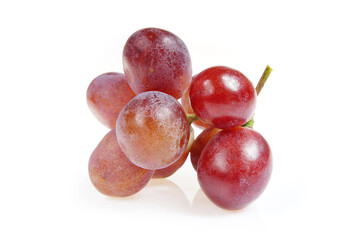 Grapes are very fresh on a white background.