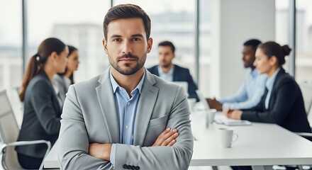 Business Meeting Focused Leader.