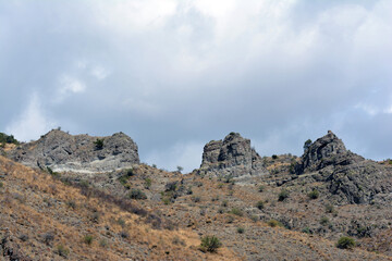 Rocky Mountains. Beautiful landscape with high mountains. Amazing nature.