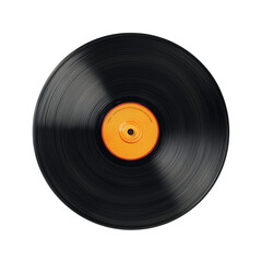Vinyl record isolated on transparent background, Clipart png
