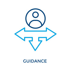 Guidance Icon Outline Color Style. Vector Illustration For Graphic Design