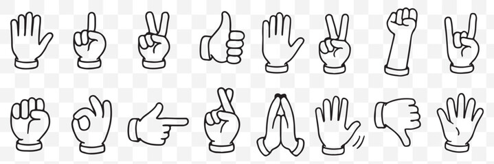 Retro mascot parts set, vintage cartoon hands, groovy character design kit