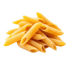 Fototapeta premium Penne rigate pasta isolated on transparent background, Clipart png