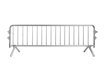 Metal crowd control barrier isolated on transparent background, Clipart png