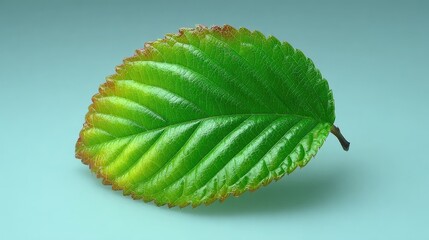 Close-up of vibrant green leaf