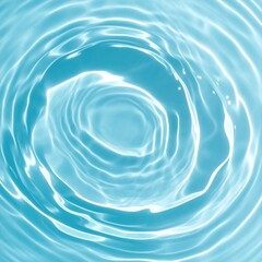 Rippled turquoise water swirls in concentric circles