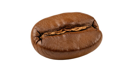 Fototapeta premium Single roasted coffee bean closeup view.