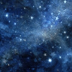 Deep space, vibrant nebula, scattered stars in dark blue