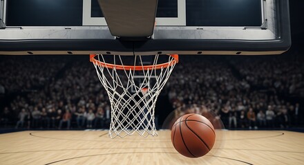 Basketball Game in Arena.