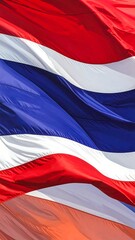 Close-up of a waving national flag