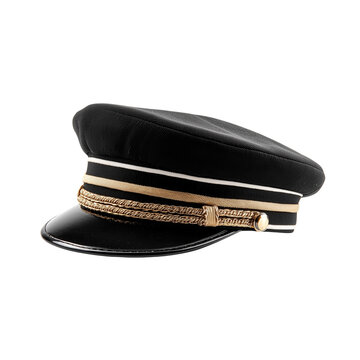 Captain's hat blank isolated on transparent background, Clipart png