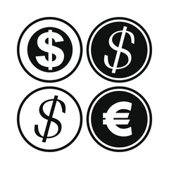 Obraz premium Minimalist high contrast graphic with four elements