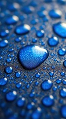 Blue Sparkling Water Drops