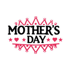 Bold script typography celebrating mother s day with creative design elements