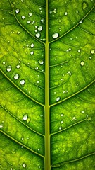 Close-up of a wet leaf