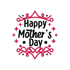 Soft handwritten happy mother s day greeting card design with delicate lines