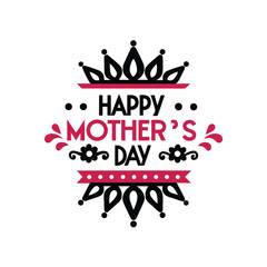 Bold and playful happy mother s day design with crown