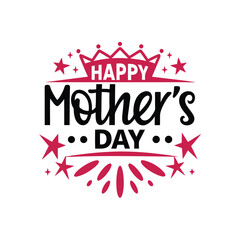 Hand lettered happy mother s day bold script design