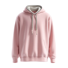 Pink hoodie apparel fashion casual clothing style comfortable sweatshirt isolated on transparent background