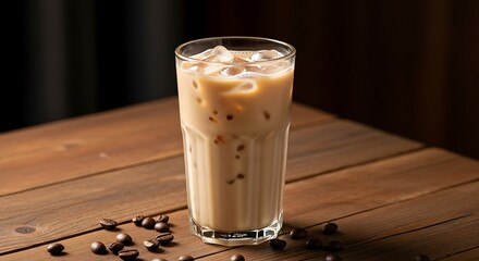 Iced Coffee Drink in Glass.