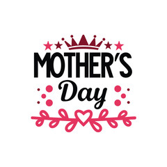 Typography illustration for mother s day celebration with bold design elements