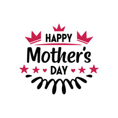 Handwritten typography design for happy mother s day celebration