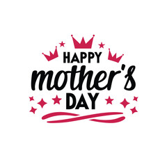 Elegant happy mother s day typography design with minimalist style