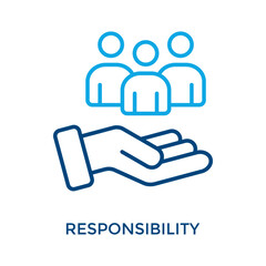 Responsibility Icon Outline Color Style. Vector Illustration For Graphic Design