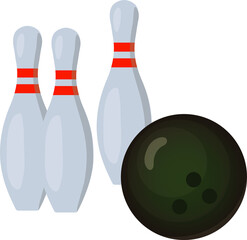 Bowling Ball and Pins