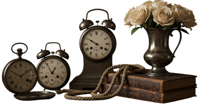 Vintage Timepieces and Still Life