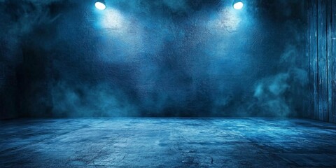 Mysterious night scene with dark blue undertones.