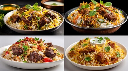 Rice dishes collage