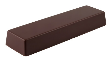 Isolated dark brown chocolate bar candy confection, sweet treat delight, snack indulgence