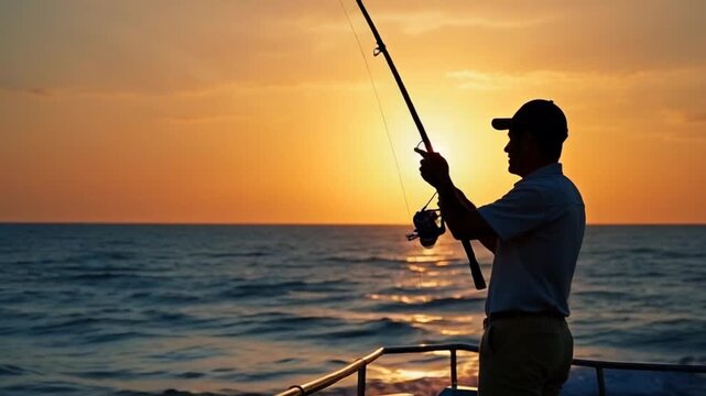 Catching fish while fishing