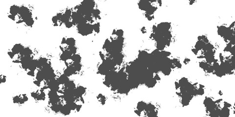 Isolated fluffy dark cloud against a stark white isolated on transparent background. Design elements PNG	