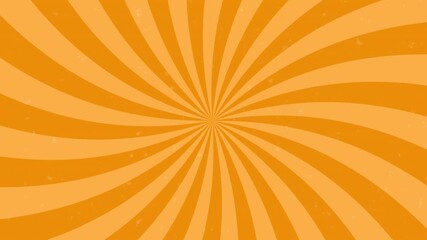 Sunbrust Rotating Loop Retro Vintage Style Orange and soft background color Video Animation 4K