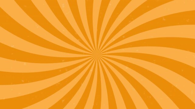 Sunbrust Rotating Loop Retro Vintage Style Orange and soft background color Video Animation 4K