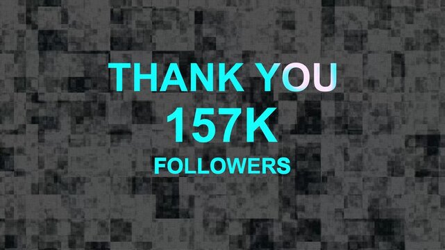 Thank you, 157.k or seventy-three thousand followers celebration design, Social Network friends, followers celebration background