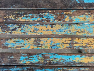 Distressed Rustic Wooden Slats with Peeling Paint