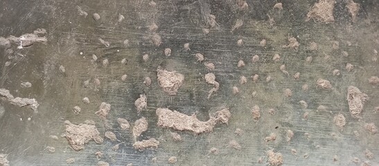 Abstract Background of Mud Drops on Metal