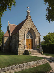 Fototapeta premium A Christian church decorated with granite