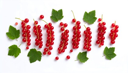 Red currants and leaves