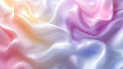 Obraz premium Pastel Rainbow Silk Fabric Abstract Background Illustration