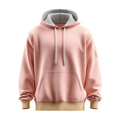Pink hoodie apparel fashion design sweatshirt clothing casual style wear isolated on transparent background