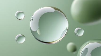 High-detail 3D CGI of citrus-infused water droplets with bubbles, studio lighting, mint gradient background, fresh and clean aesthetic